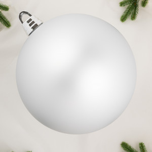 Шар пластиковый матовый 300 мм., серебро, ЕлкиТорг (150702)