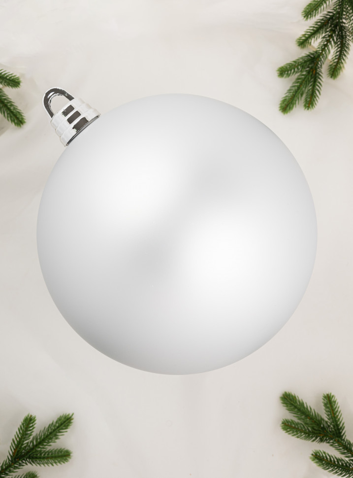 Шар пластиковый матовый 300 мм., серебро, ЕлкиТорг (150702)