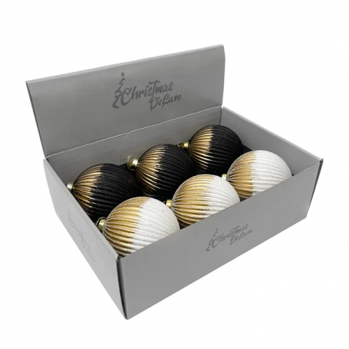 Набор стеклянных шаров Шахерезада 100 мм., 6 шт., Christmas DeLuxe (13126)