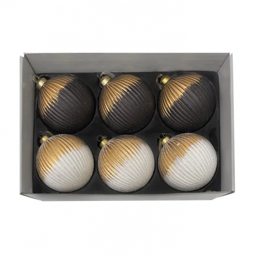 Набор стеклянных шаров Шахерезада 100 мм., 6 шт., Christmas DeLuxe (13126)