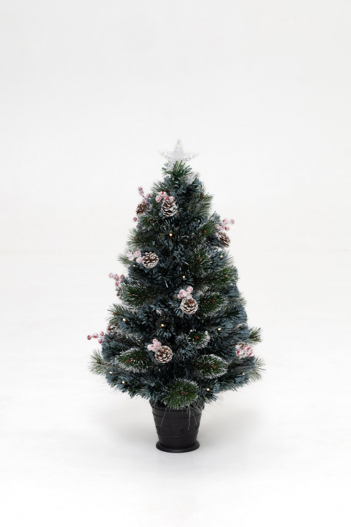 Настольная оптоволоконная елка Альпийская 90 см., леска+пвх, контроллер (Т2162-90)