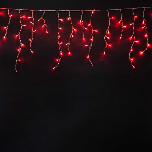 Светодиодная бахрома мерцающая 3,1*0,5 м, 220V., 150 красных LED ламп, соединяемая, прозрачный ПВХ, Beauty Led (PIL150BL-10-2R) в Санкт-Петербурге