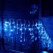 Светодиодная бахрома 3*0.5 м., 3 батарейки типа D 4.5V, 100 LED ламп синего цвета, прозрачный силикон, Beauty Led (ECC100-10-8B)