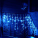 Светодиодная бахрома 3*0.5 м., 3 батарейки типа D 4.5V, 100 LED ламп синего цвета, прозрачный силикон, LTC (ECC100-10-8B) в Санкт-Петербурге