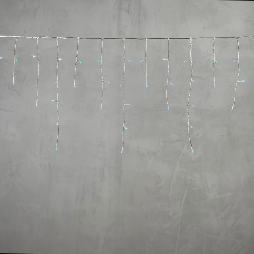 Светодиодная бахрома 3*0.5 м., 3 батарейки типа D 4.5V, 100 LED ламп синего цвета, прозрачный силикон, LTC (ECC100-10-8B) в Санкт-Петербурге