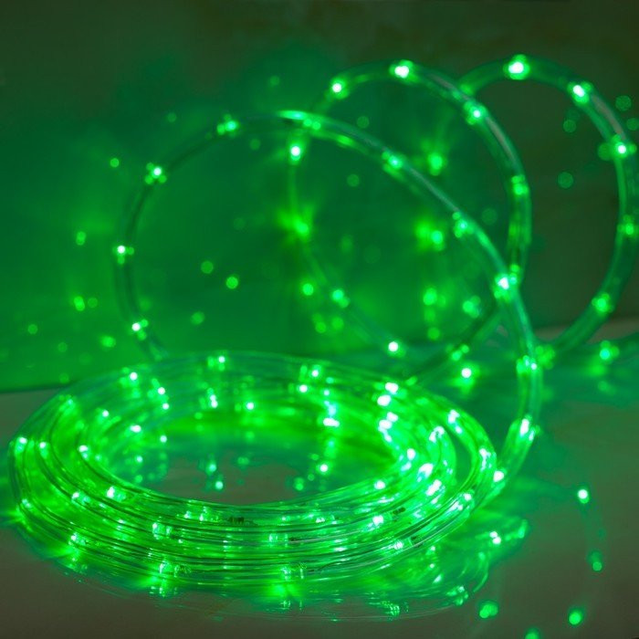 Электрическая гирлянда Дюролайт, зеленый, прозр. провод 7 м. Rope-Light (523453) в Белгороде