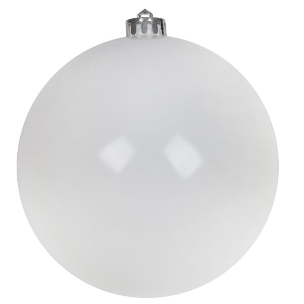 Пластиковый шар 150 мм., белый глянец., 1 шт., Snowmen (ЕК0513)