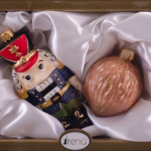 Набор украшений Щелкунчик с орехом 2 шт., стекло, Витус (62282)