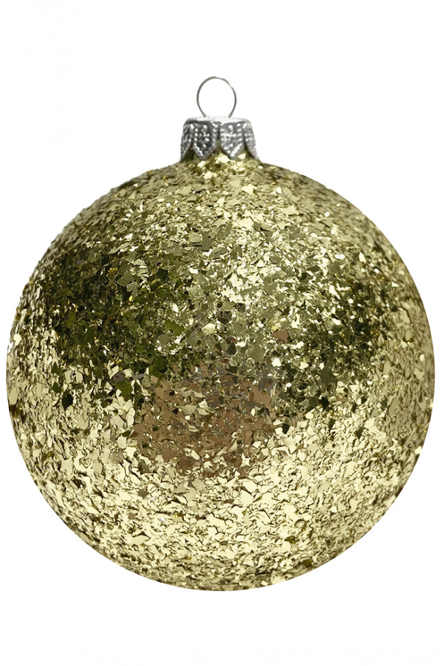 Шар пластиковый Серпантин, 115 мм., 1 шт., золото, ПромЕлка (ШИПЛС-115Gold)