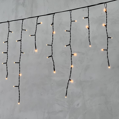 Светодиодная бахрома 3,1*0,5 м., 150 экстра теплых белых LED ламп, черный провод ПВХ, LTC (PIL150-11-2EWW) в Санкт-Петербурге