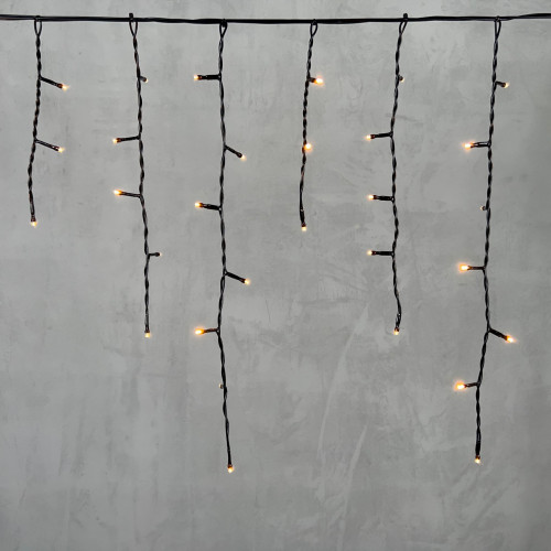 Светодиодная бахрома 3,1*0,5 м., 150 экстра теплых белых LED ламп, черный провод ПВХ, LTC (PIL150-11-2EWW) в Санкт-Петербурге