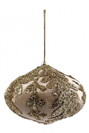 Винтажный шар Луковица Императорская 10*13 см., 1 шт., Christmas DeLuxe (86621)