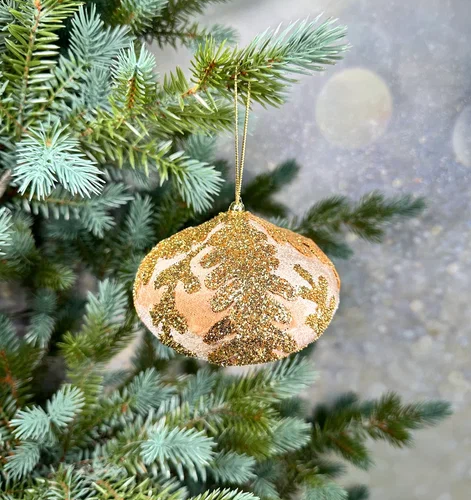 Винтажный шар Луковица Императорская 10*13 см., 1 шт., Christmas DeLuxe (86621)