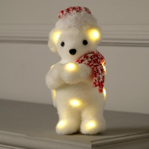 Светодиодная фигура Мишка в шапке 9×23×7 см., батарейки CR2032х2, тёплые LED,  Luazon Lighting (4843989)
