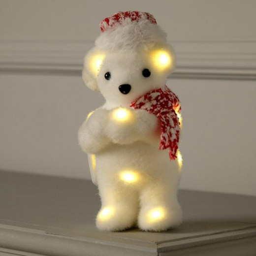 Светодиодная фигура Мишка в шапке 9×23×7 см., батарейки CR2032х2, тёплые LED,  Luazon Lighting (4843989) — 