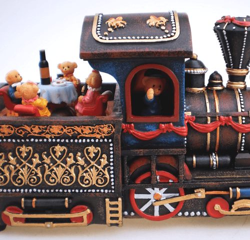 Музыкальная шкатулка &quot;Рождественский паровозик&quot; вращение фигурок (150338)