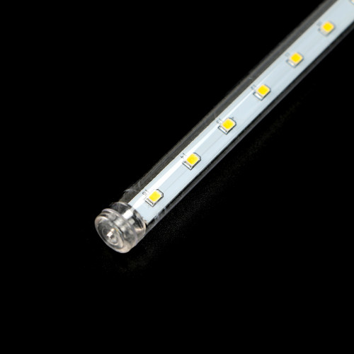 Гирлянда тающие сосульки 5 шт по 30 см., 12В, 150 Тепло-Белых светодиодов, провод черный ПВХ, IP20, Laitcom (CCL150-11-3WW)