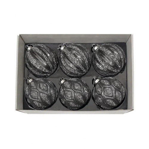 Набор стеклянных шаров Чародейка 100 мм., 6 шт., Christmas DeLuxe (13135)