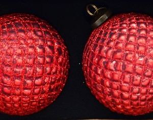 Набор стеклянных шаров 100 мм, цвет красный, 2 шара в упаковке. (YUS62113-L)