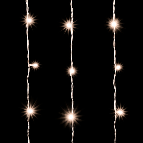 Светодиодный мерцающий облегченный занавес 2*3 м, 220V., 600 теплых белых LED ламп, прозрачный ПВХ, Beauty Led (PCL600NOTBL-10-2WW) в Санкт-Петербурге