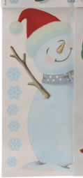 Наклейки для декорирования Снеговик – шарф в горох 23*31 см., Kaemingk (461406/4)