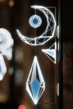 Светодиодная консоль Серёжка с полумесяцем 78*198 см., 220В, Conso (KPF-036-L001)