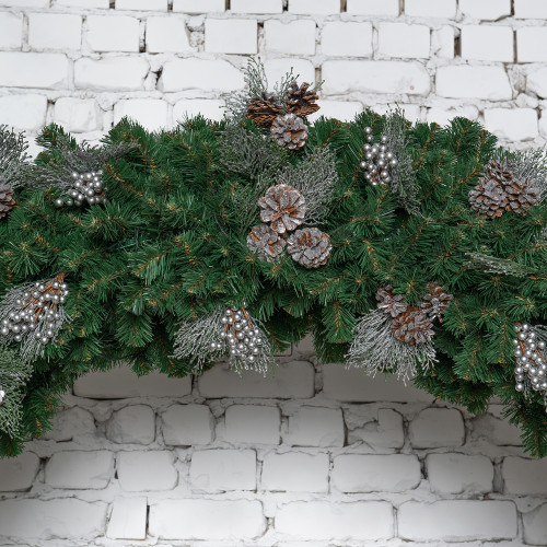 Хвойная арка Санкт-Петербург 240*160 см. с серебряным декором, Литая+ПВХ, ЕлкиТорг (28006)