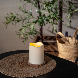 Светодиодная свеча сенсорная 12.5 см, бежевый, пластик, на батарейках, Lampirida (068-23)