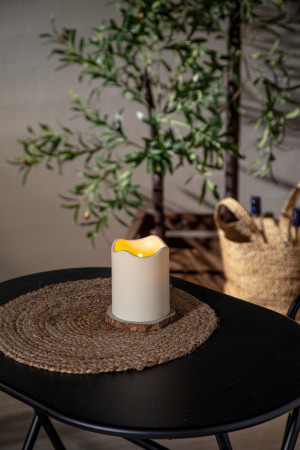 Светодиодная свеча сенсорная 12.5 см, бежевый, пластик, на батарейках, Lampirida (068-23)