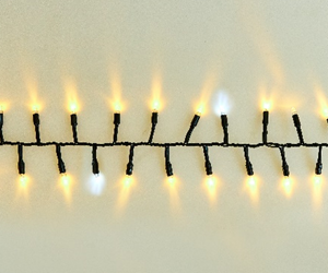 Светодиодная нить Мишура 10 м., 300 LED, 220 В, тёплая белая, мерцание, чёрная резина 2,3мм., TeamProf (TPF-10CF/300-220V-SRB-WW)