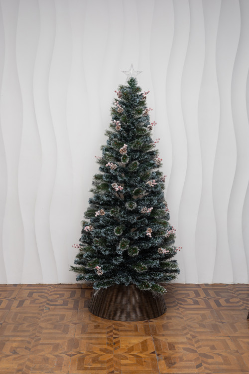 Оптоволоконная елка с LED лампочками Альпийская 150 см., леска+пвх, контроллер (Т2162-150)