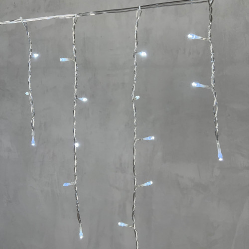 Светодиодная бахрома 4,9*0,5 м., 240 белых LED ламп, мерцание, прозрачный провод ПВХ, Beauty Led (PIL240BLW-10-2W) в Санкт-Петербурге