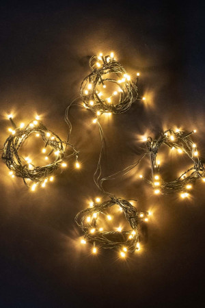 Светодиодная гирлянда Пятиминутка для ели высотой 1.5 м., 120 теплых белых LED ламп, зеленый ПВХ, Beauty Led (GFM120C-14-1WW)