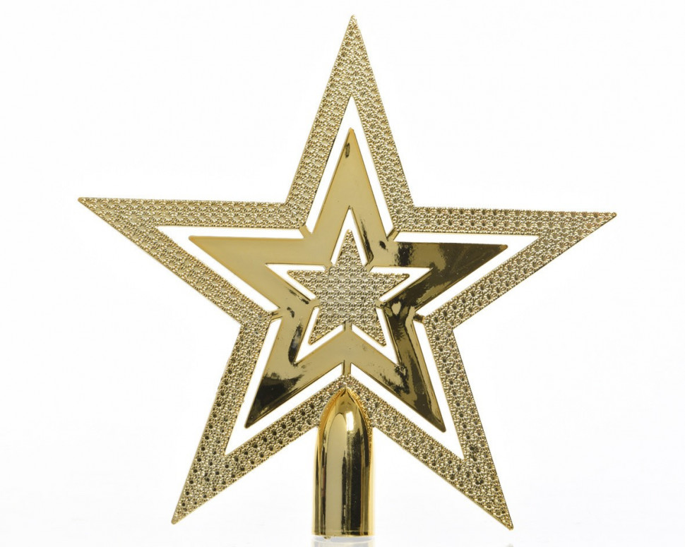 Украшение Звезда праздничная золотая 2,2*20*20 см, пластик, Kaemingk (029996) в Уфе