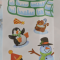 Наклейки для декорирования Пингвины со снеговиком 23*31 см., Kaemingk (461406/5)