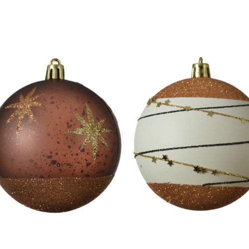 Набор пластиковых шаров Парад Звезд 80 мм., 4 шт.,  Kaemingk (020982)