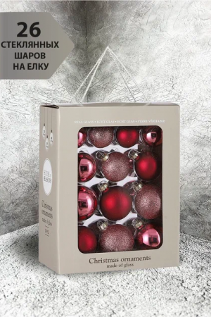 Набор стеклянных шаров Ягодный Смузи 26 шт., Christmas DeLuxe (84496-86778)    