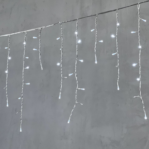 Светодиодная бахрома 3,1*0,5 м., 150 холодгых белых LED ламп, мерцание, прозрачный провод ПВХ, LTC (PIL150BLW-10-2W) в Санкт-Петербурге