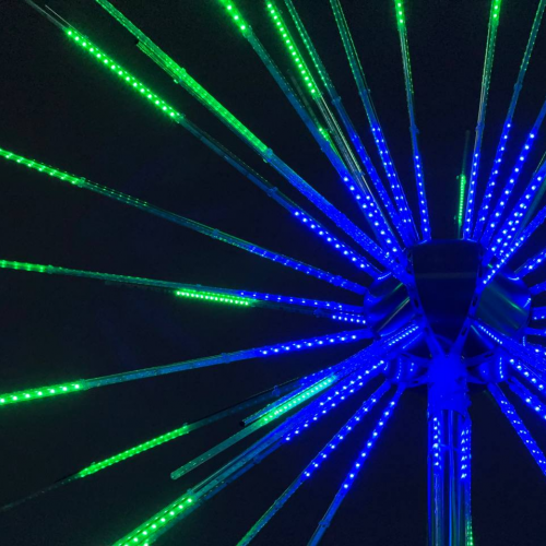 Светодиодная Фигура Фейерверк 3.4 м., 24В, 2592 RGB LED, мерцание, IP65, LTC (FRW-340-T48)