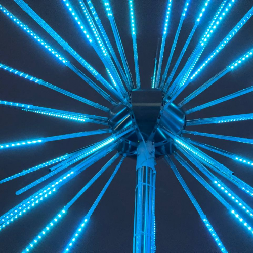 Светодиодная Фигура Фейерверк 3.4 м., 24В, 2592 RGB LED, мерцание, IP65, LTC (FRW-340-T48)