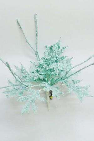 Елочное украшение Коралл Королевский на клипсе 20 см., бирюза, 1 шт., Christmas DeLuxe (86697)