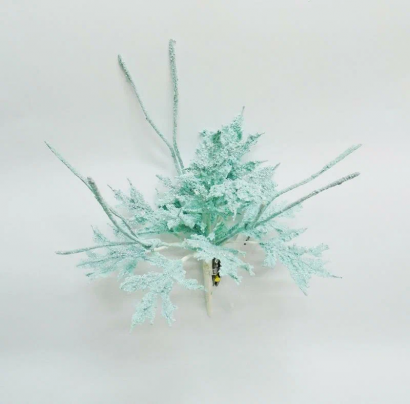 Елочное украшение Коралл Королевский на клипсе 20 см., бирюза, 1 шт., Christmas De Luxe (86697)