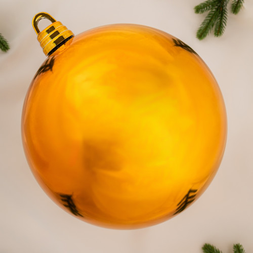 Шар пластиковый глянцевый 300 мм., золотой, ЕлкиТорг (150705)