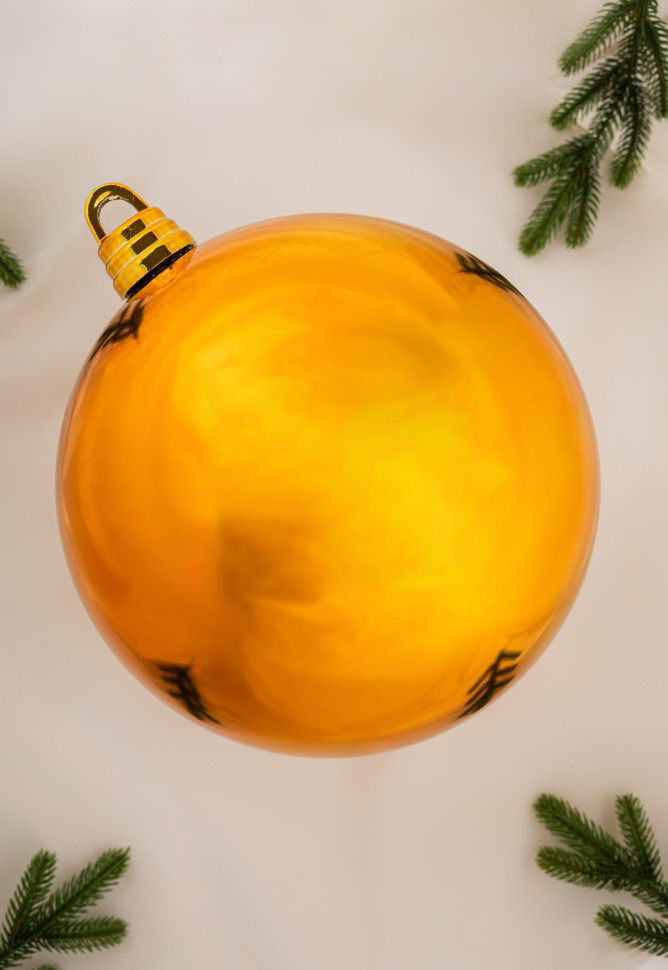 Шар пластиковый глянцевый 300 мм., золотой, ЕлкиТорг (150705) Шар пластиковый глянцевый 300 мм., золотой, ЕлкиТорг (150705)