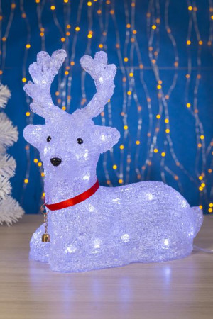 Светодиодная фигура Оленёнок 26×30×13 см., акрил, 220 В, 30 холодных LED, Luazon Lighting (4357271)