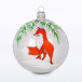 Стеклянный шар Лиса 85 мм., Ёлочка (С2166)