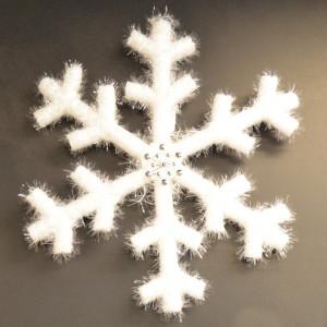 Снежинка Пушистая, маленькая 1шт. 20х20 см. (522388)