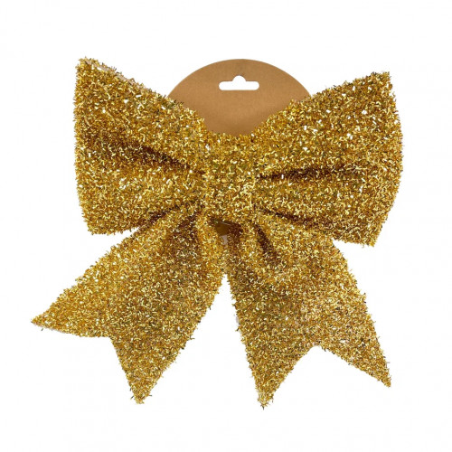 Бант Бьянка 30x34 см., 1 шт., золото, Christmas DeLuxe (86826) в Санкт-Петербурге