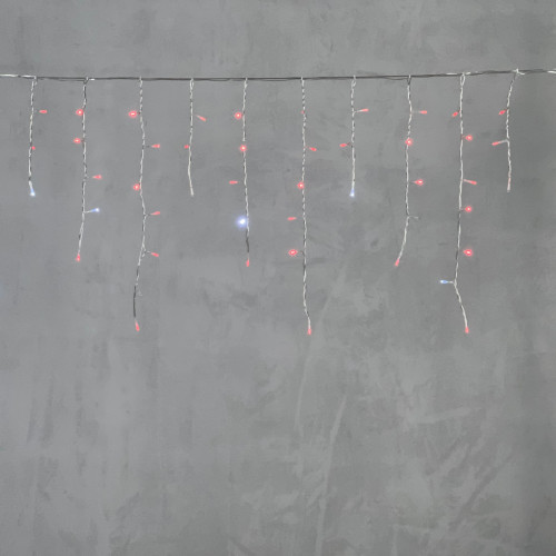 Светодиодная бахрома 4,9*0,5 м., 240 LED красный, мерцание, прозрачный провод ПВХ, Beauty Led (PIL240BLW-10-2R)