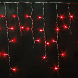 Светодиодная бахрома 3*0.5 м., 220V, 112 красных LED ламп, черный провод, Rich LED (RL-i3*0.5-B/R)
